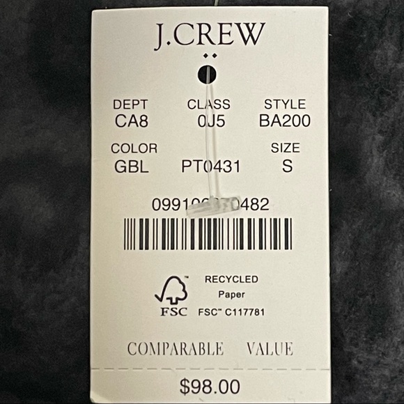 J.CREW NWT QUILTED BUTTON NECK SHERPA TUNIC JACKET GRAY BLACK LEOPARD PRINT SMAL - Picture 7 of 10